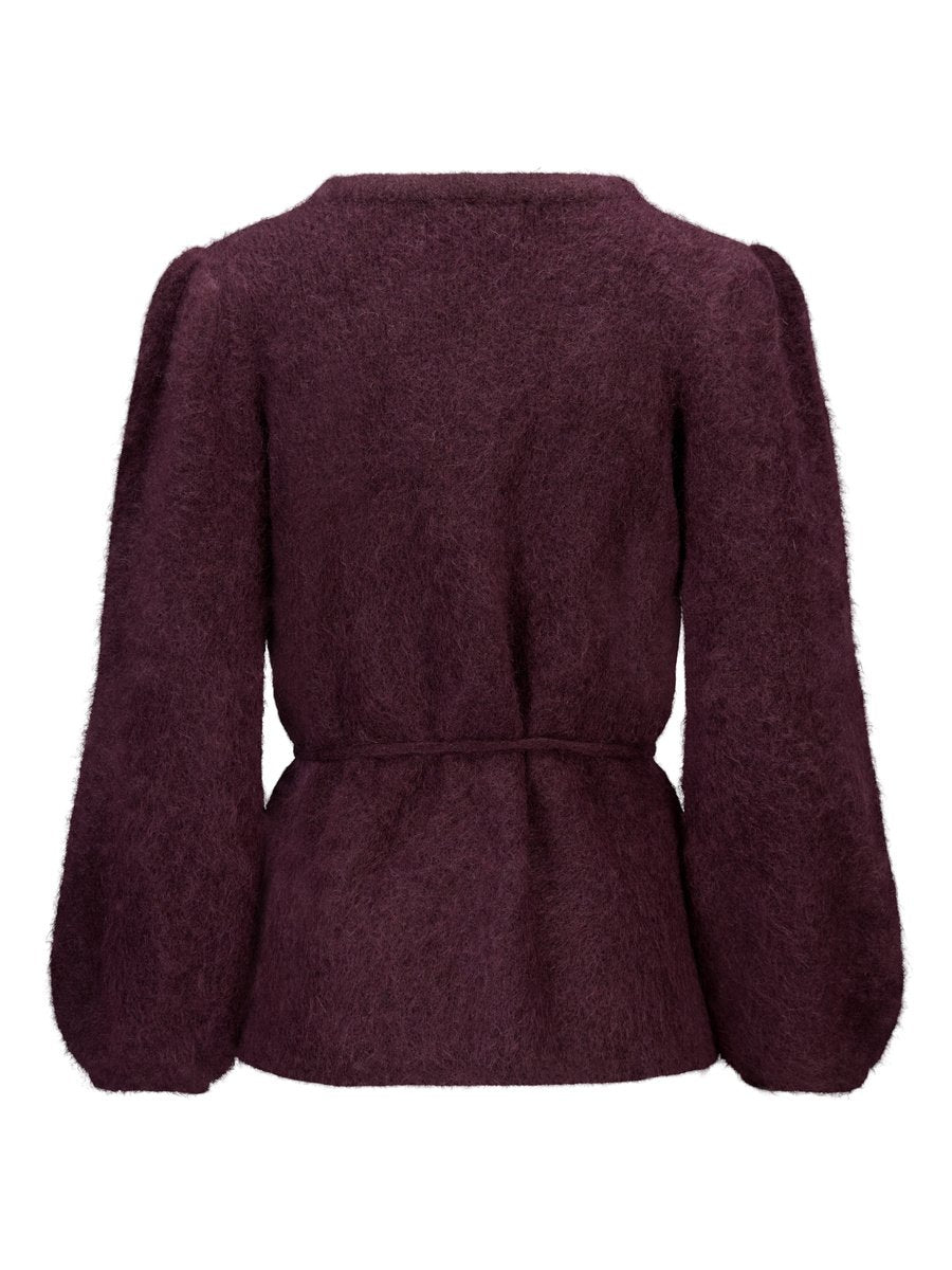 Fredrikke Chunky Cardigan - Red Wine