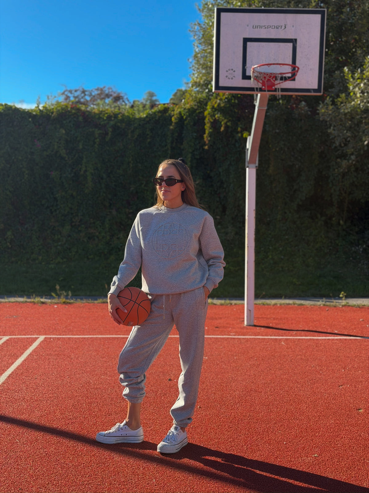 Nuka joggebukse - light grey melange