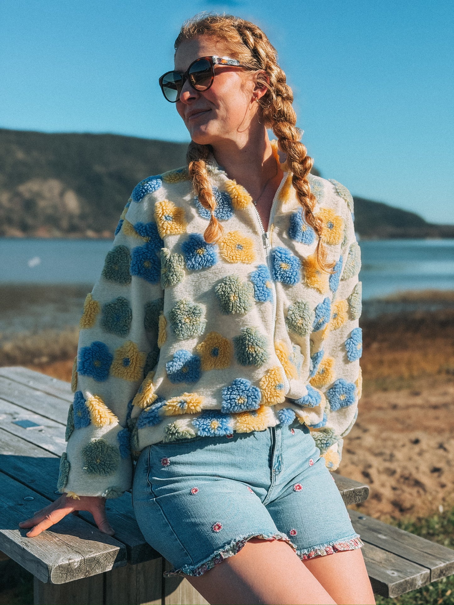 Amy fleecejakke - Crown Blue