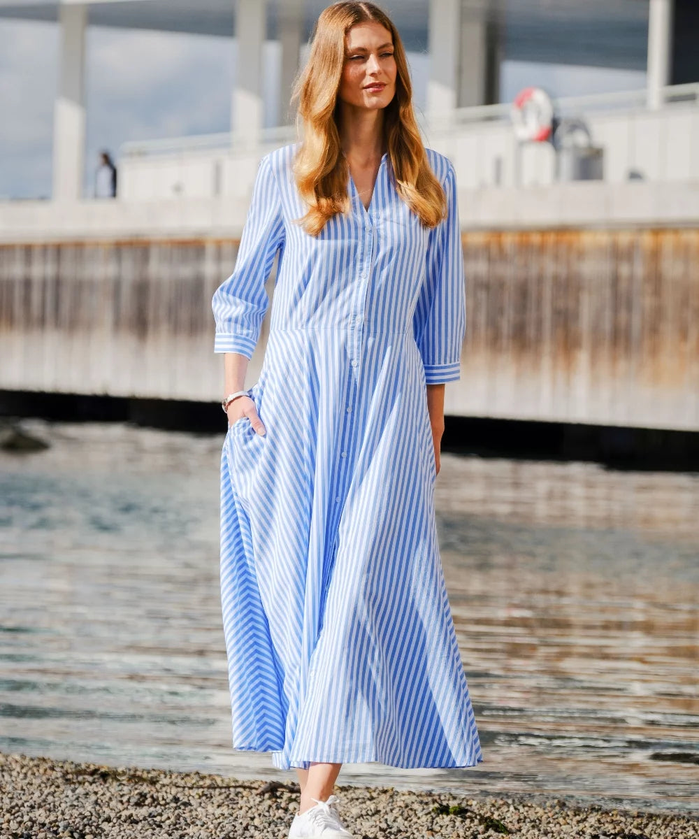 Isabelle Kjole - Blue Stripe
