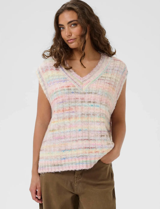 CUbilo Knit Vest - Pink Multi