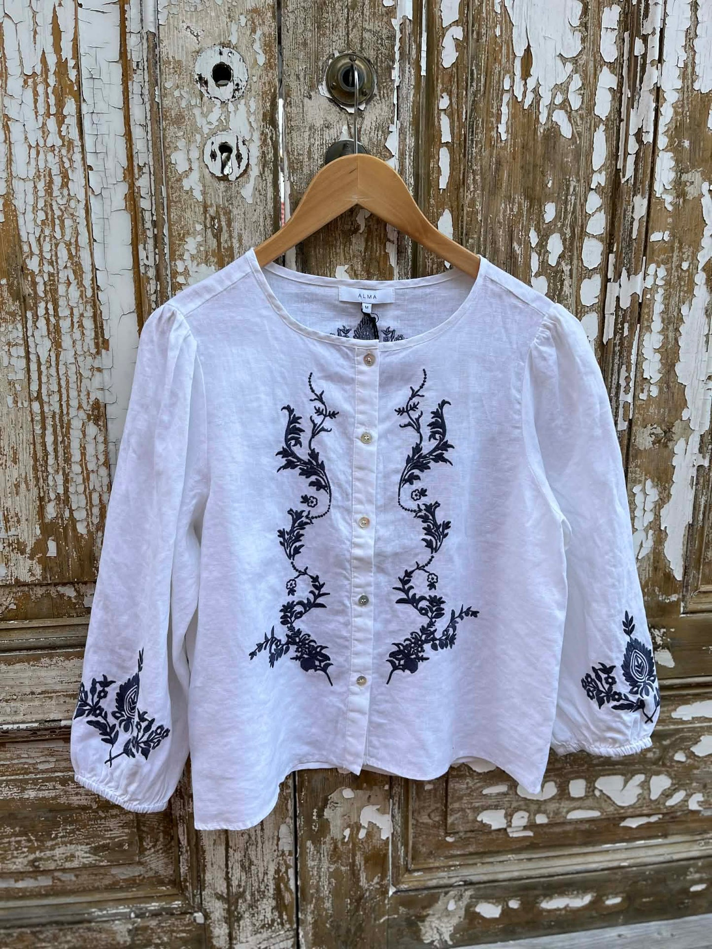 Sofia linen tunic indigo