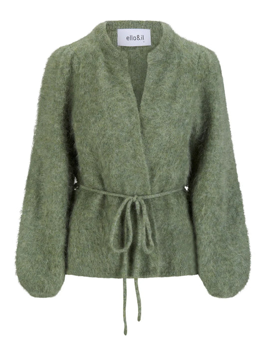 Fredrikke Chunky Cardigan - Salvie Green