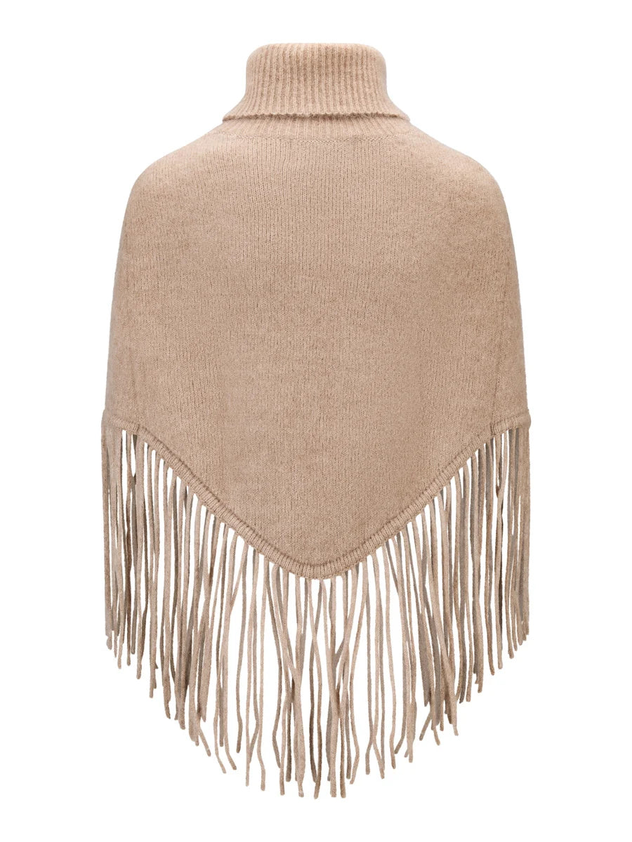 Nikola Chunky Poncho - Hasselbeige