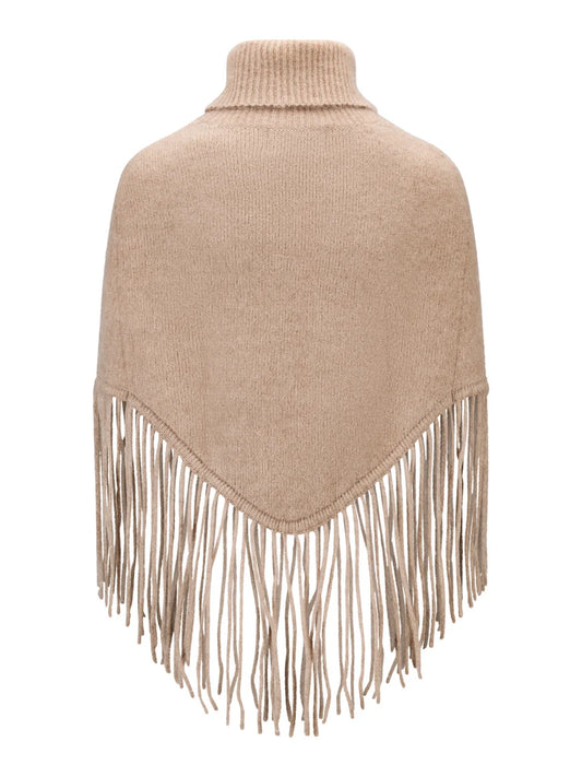 Nikola Chunky Poncho - Hasselbeige
