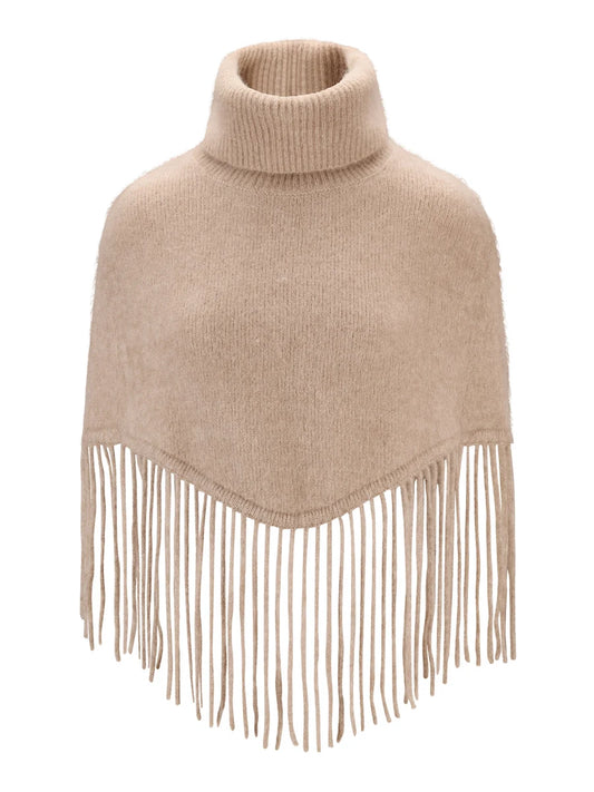 Nikola Chunky Poncho - Hasselbeige