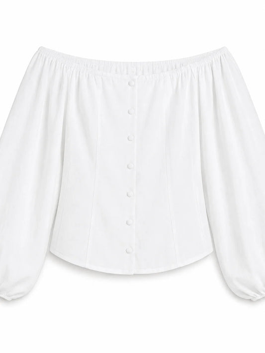 Luiza Stretch Lin Skjorte