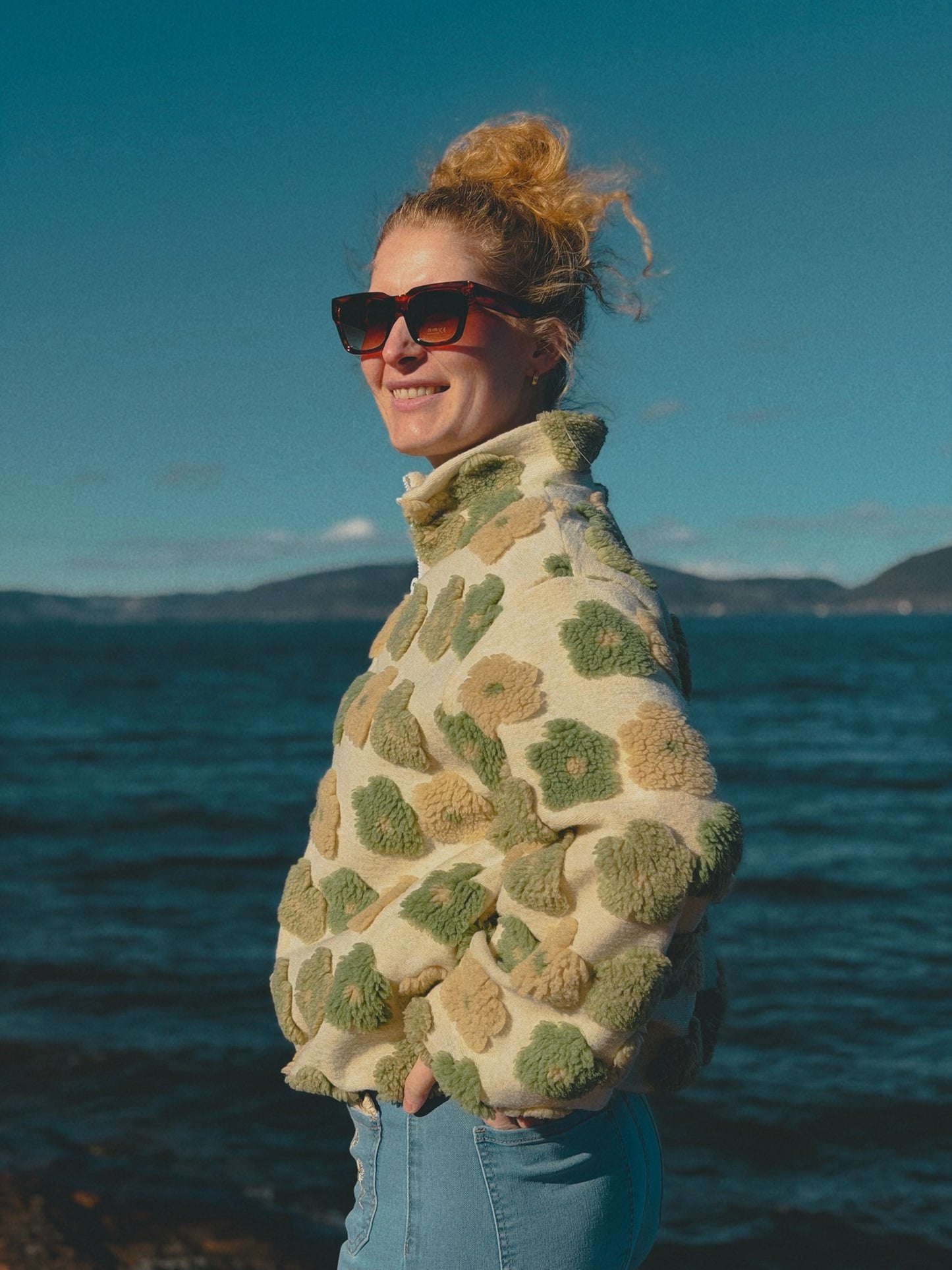 Amy fleecejakke - Combu Green