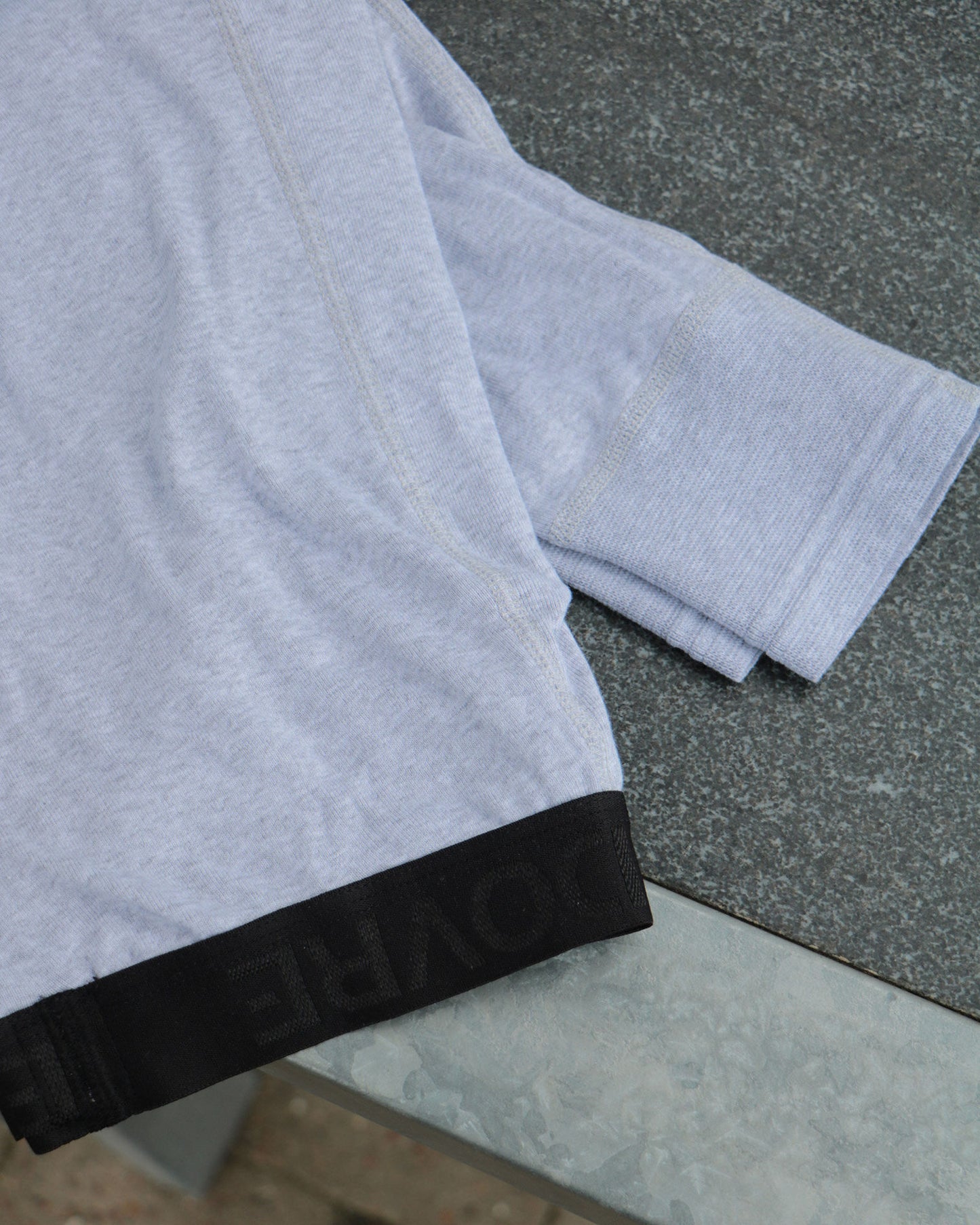 Long John Ribb med gylf - Grå