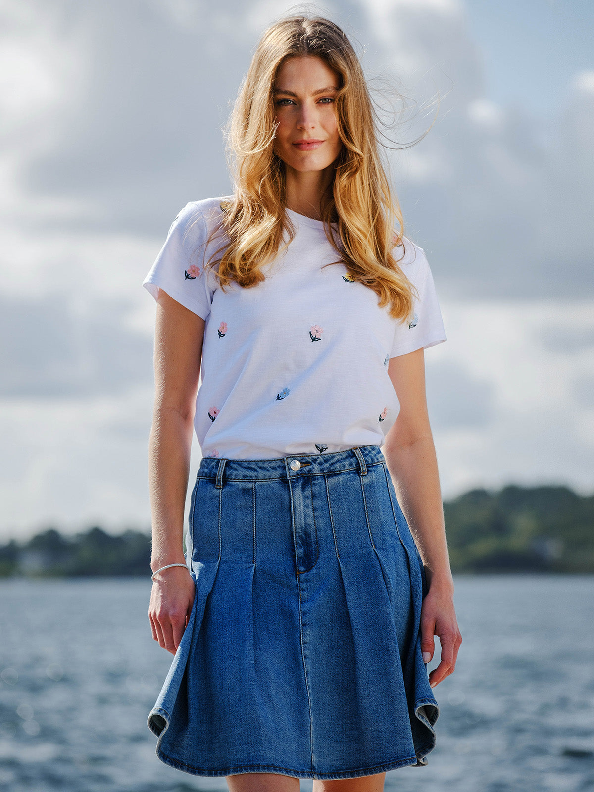 Milano skjørt - Blue Denim