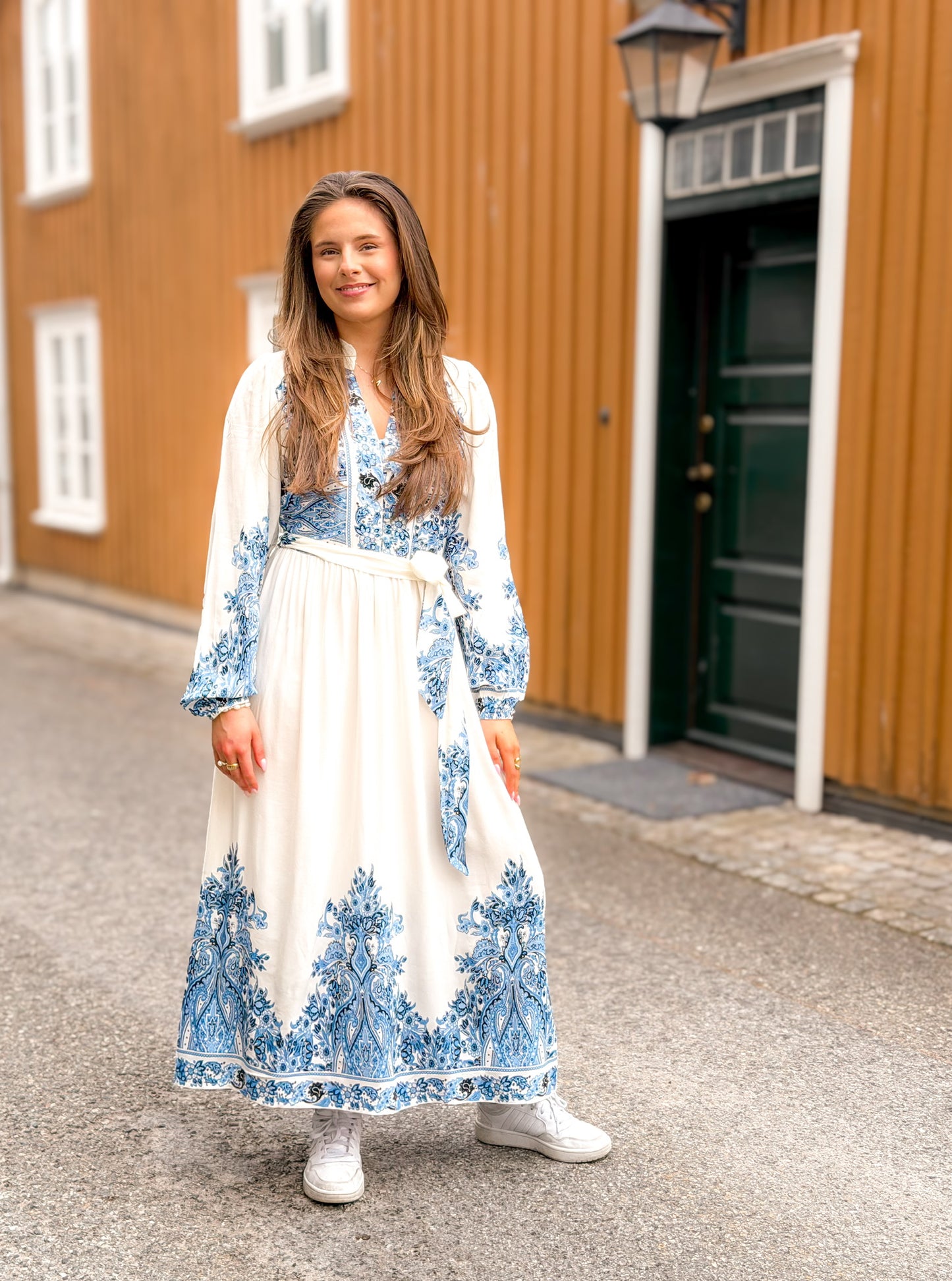 Tea border paisley dress