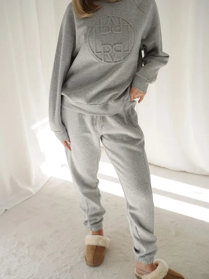 Nuka joggebukse - light grey melange