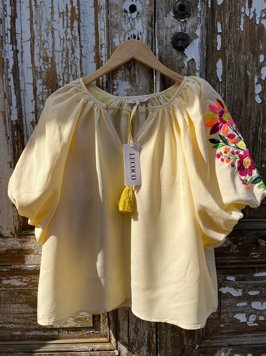Lecoco Helga bluse - gul