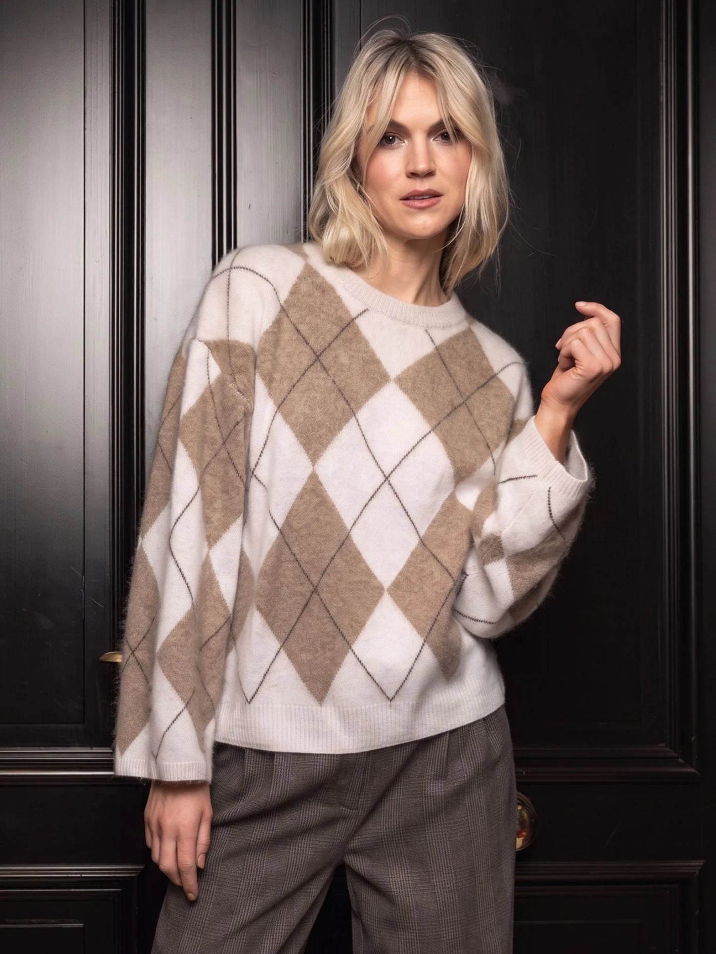Cassidy argyle ull genser