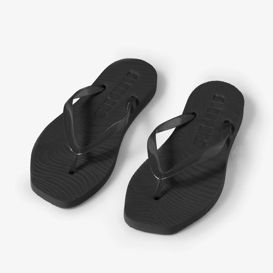 Tapered Black Trans Flip Flop