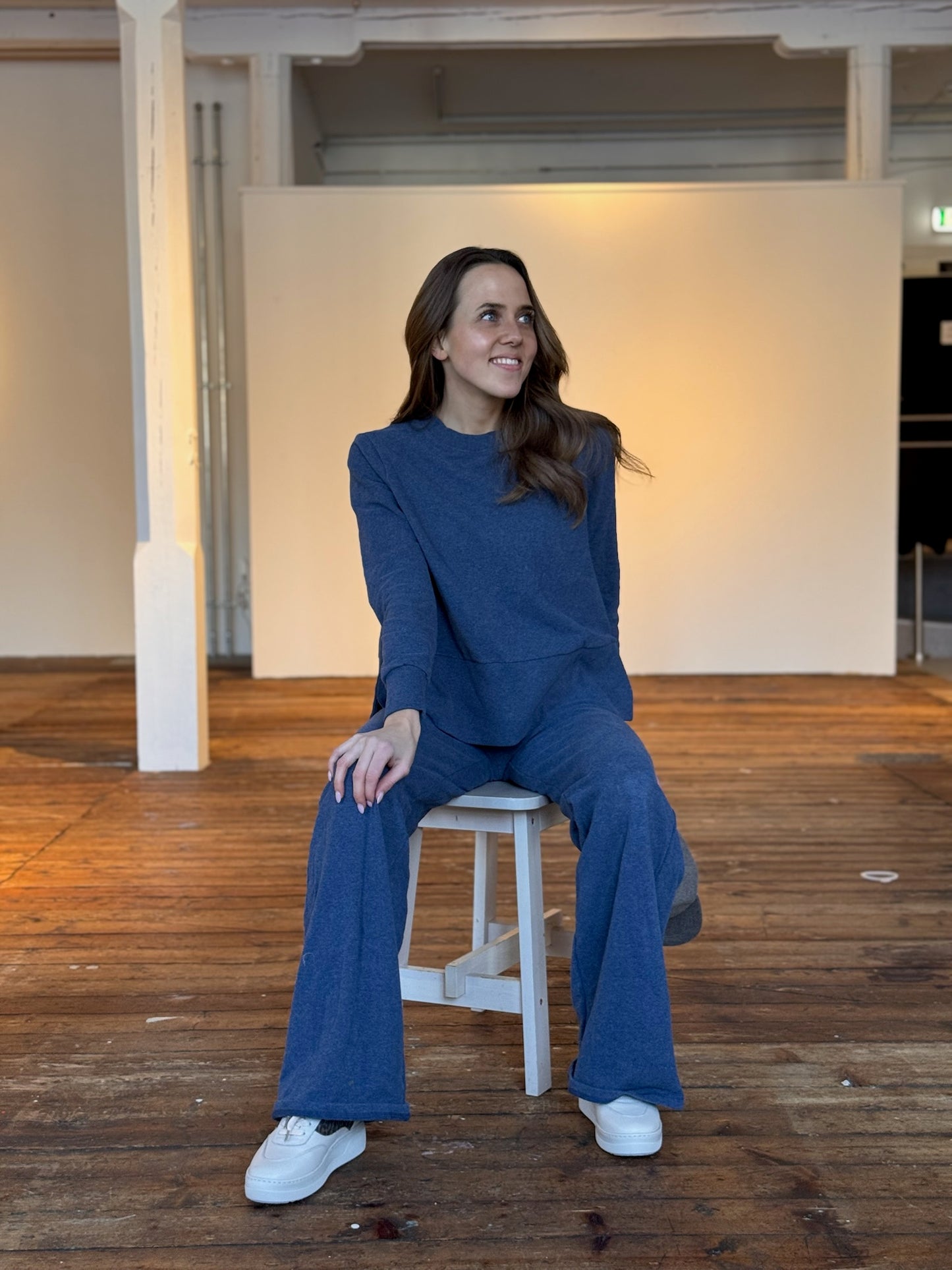 Tilly Pants Wide - Denimblue