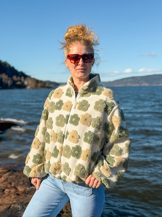 Amy fleecejakke - Combu Green