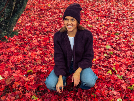 Fredrikke Chunky Cardigan - Red Wine
