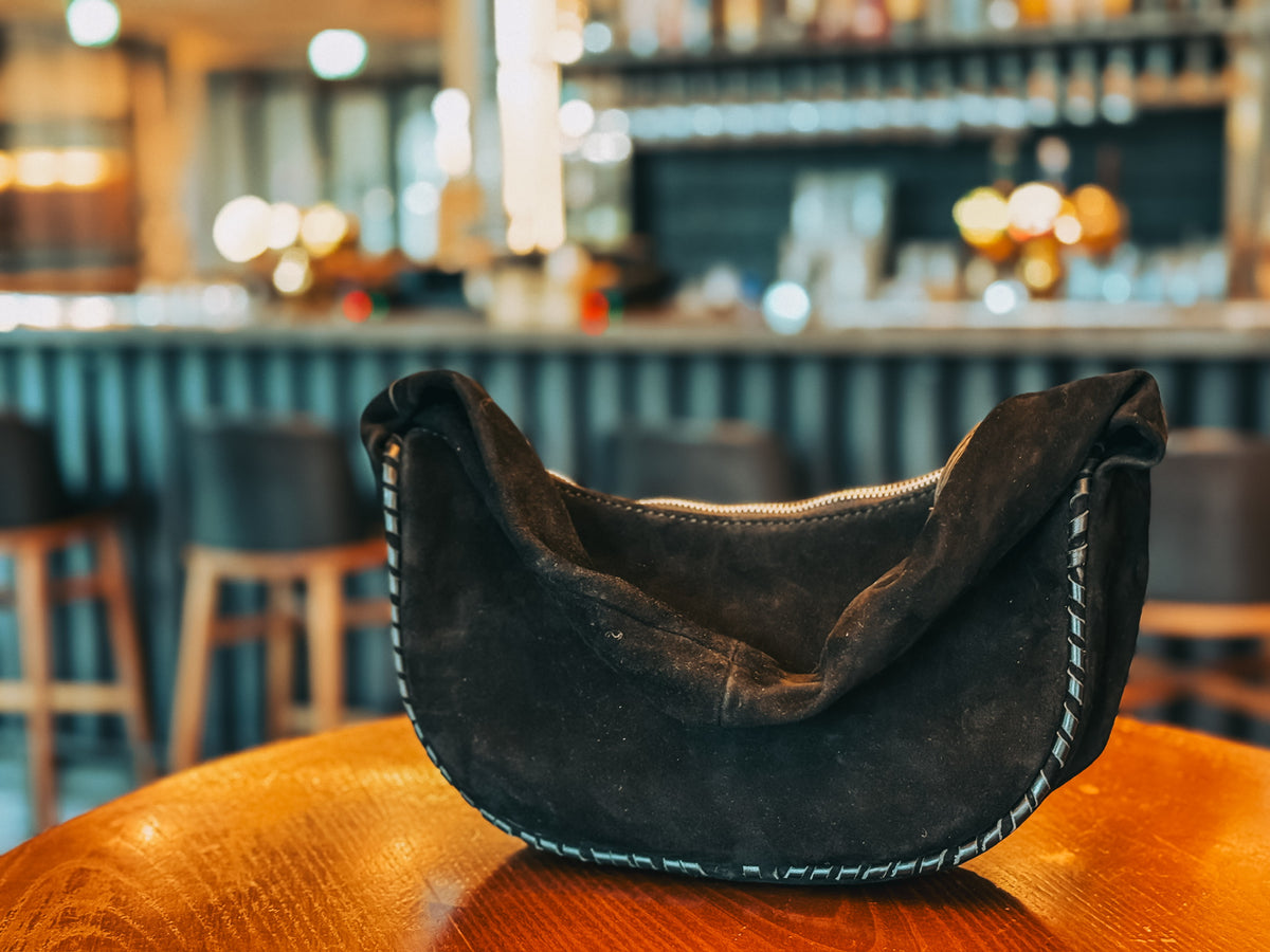 Suede Talia Bag - Black