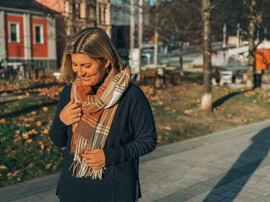 Klassisk rutete skjerf