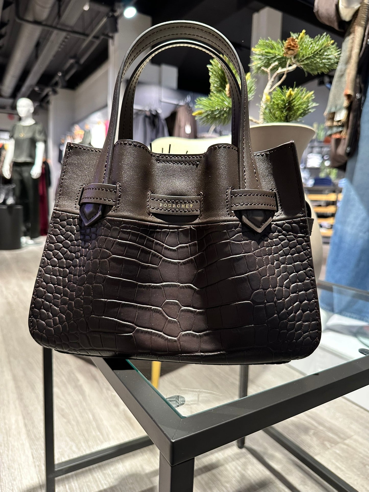 Blossom Medium, Croco, Brown