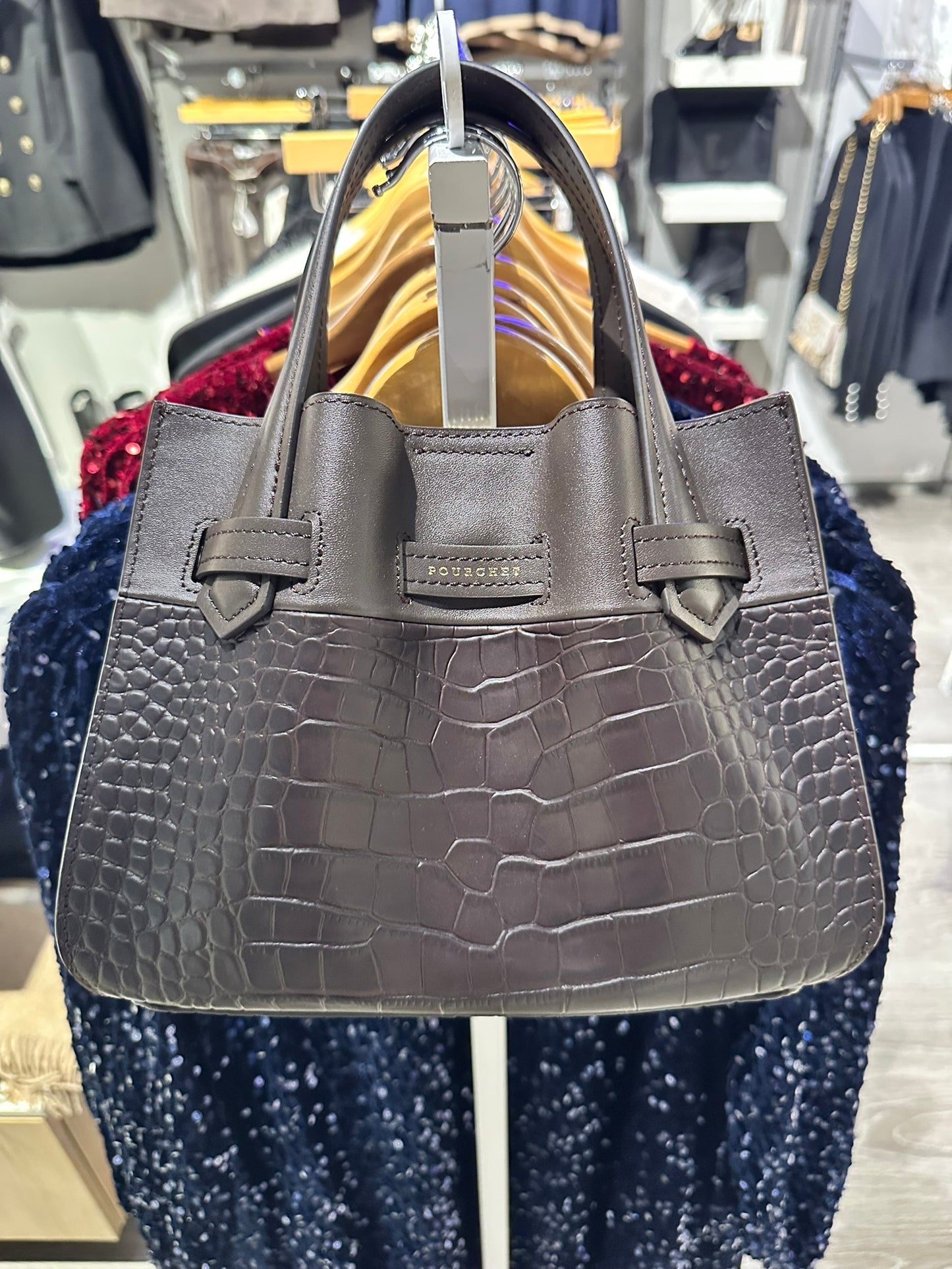 Blossom Medium, Croco, Brown