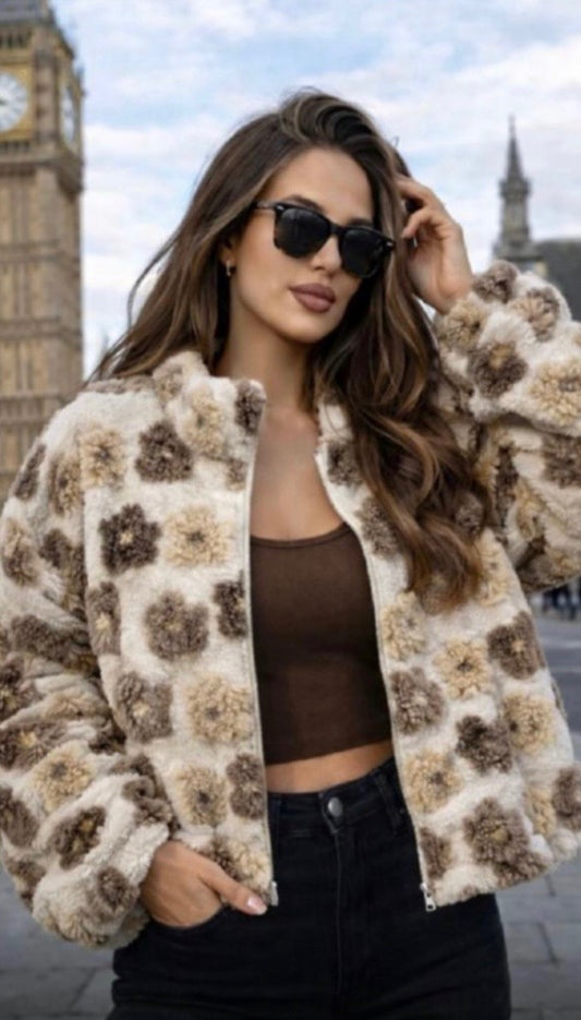 Amy fleecejakke - Beige (Forhåndssalg)