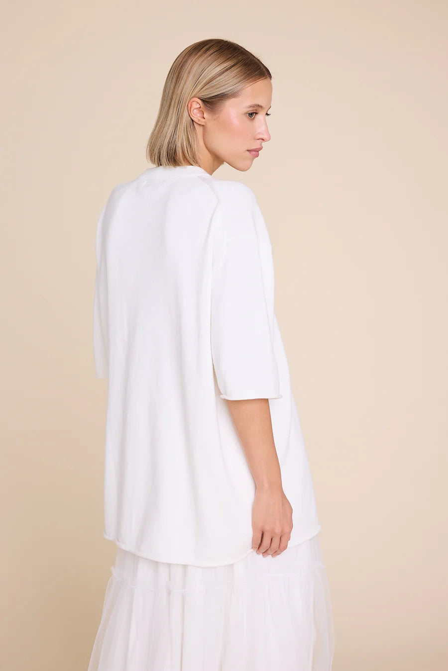 Terry Strikket T-skjorte