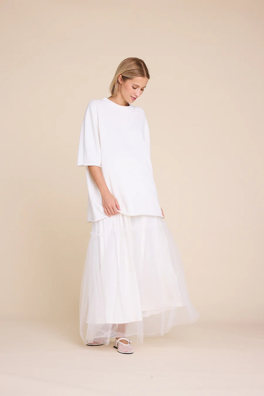 Terry Strikket T-skjorte