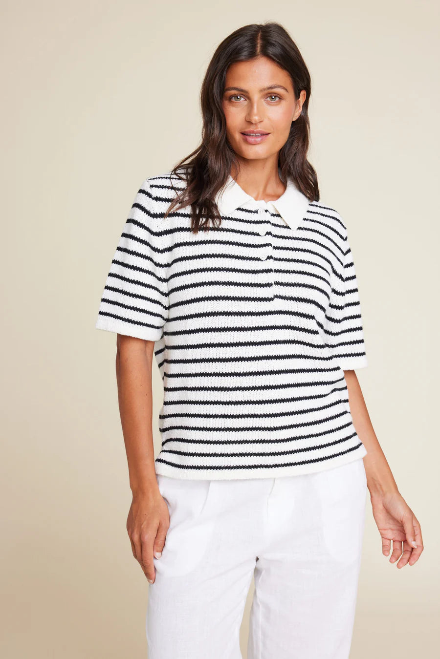 Yasmin Strikket T-skjorte