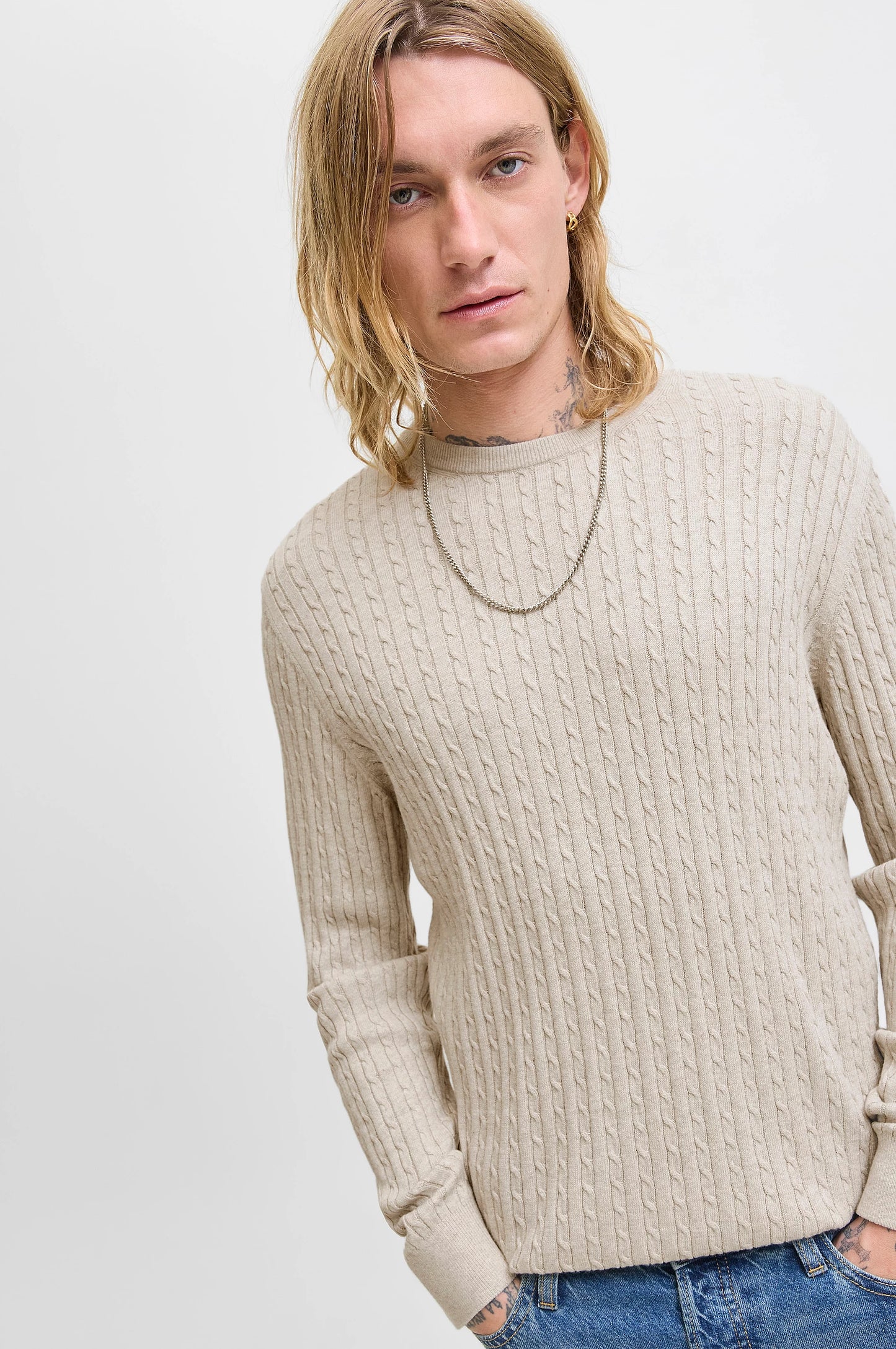 JJEEmil Knit - Oatmeal/Melange