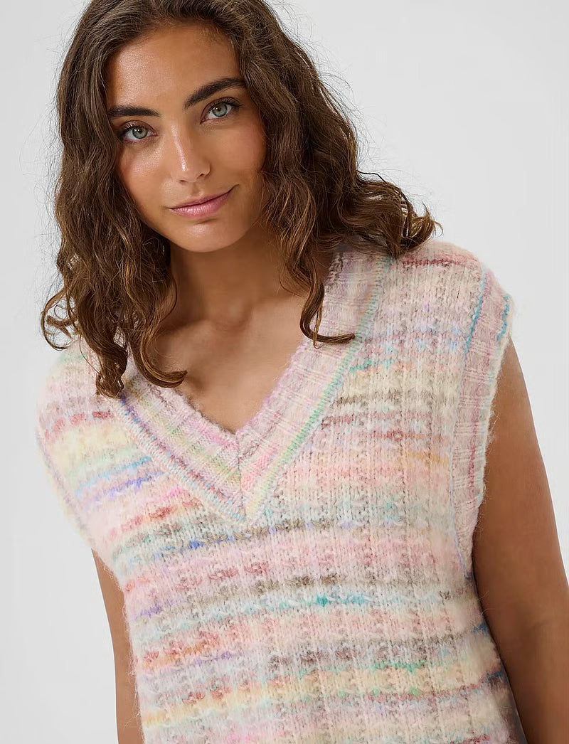 CUbilo Knit Vest - Pink Multi