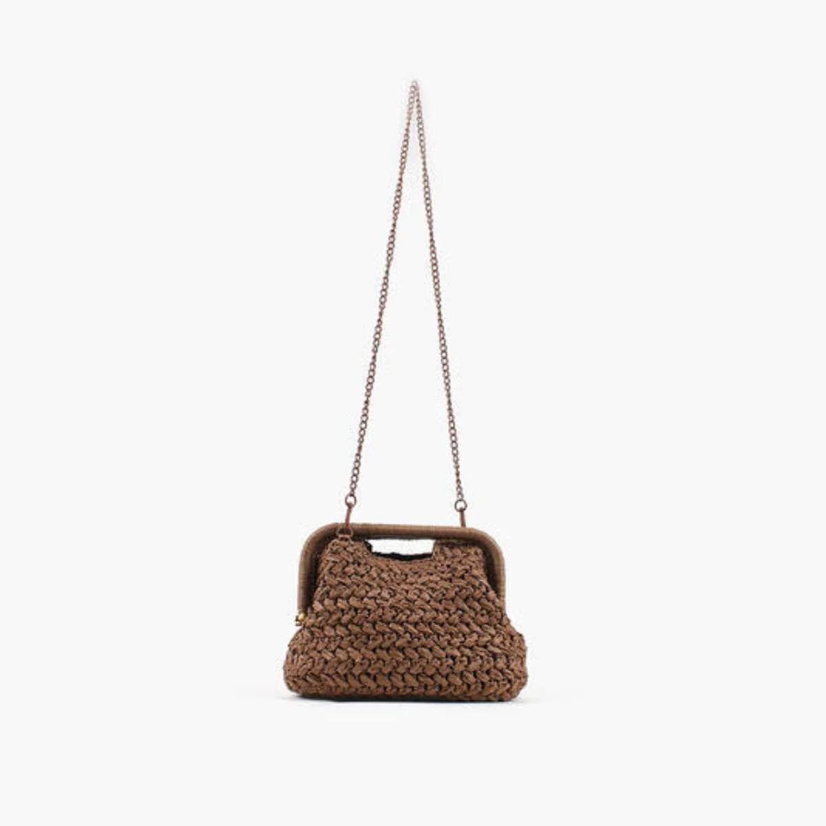 Nohr Emma Clutch Raffia - Brun