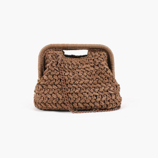Nohr Emma Clutch Raffia - Brun