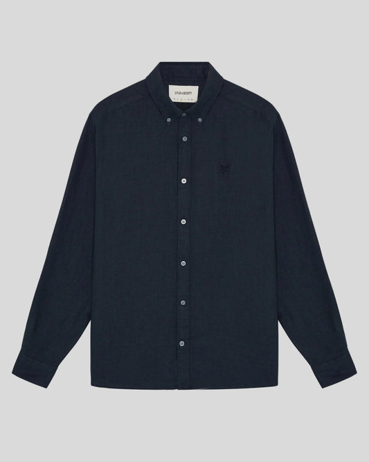 Linen Button Down Shirt - Carbon